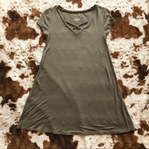 Olive Green Teeshirt Dress!